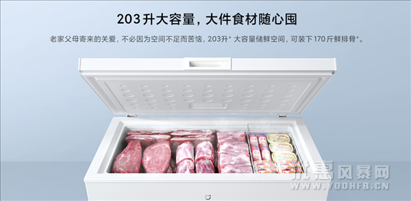 年轻人第一台冰柜，米家冰柜203L仅899元