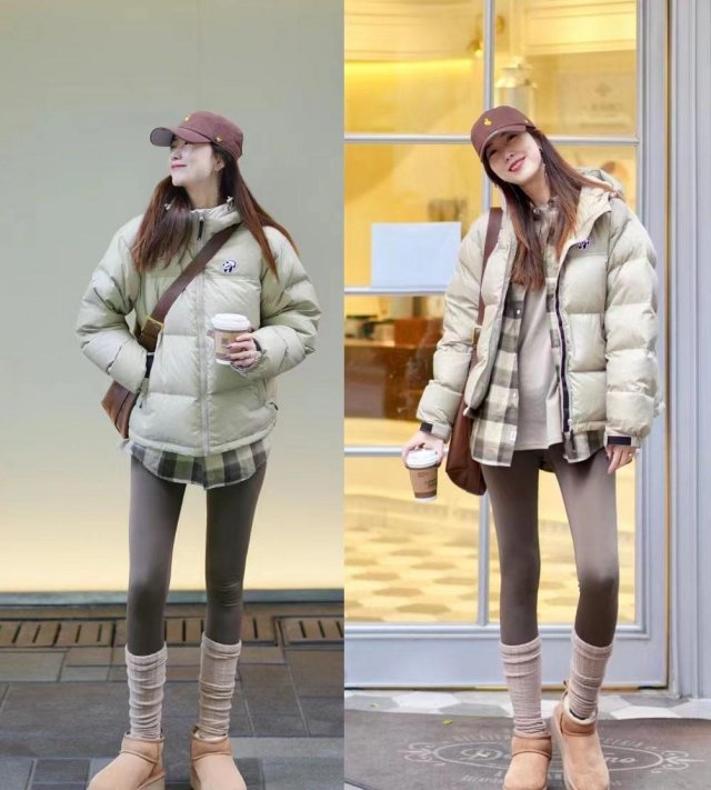 冬季穿搭新主张：中年女性尝试“羽绒服打底裤”时尚显瘦搭配