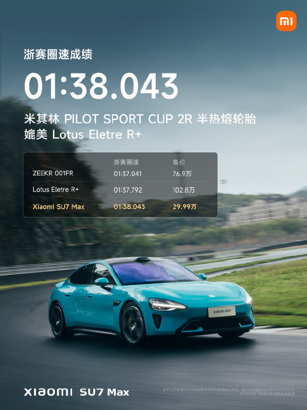 小米北京车展惊艳亮相，SU7浙赛圈速超越保时捷，领跑新能源汽车新纪元
