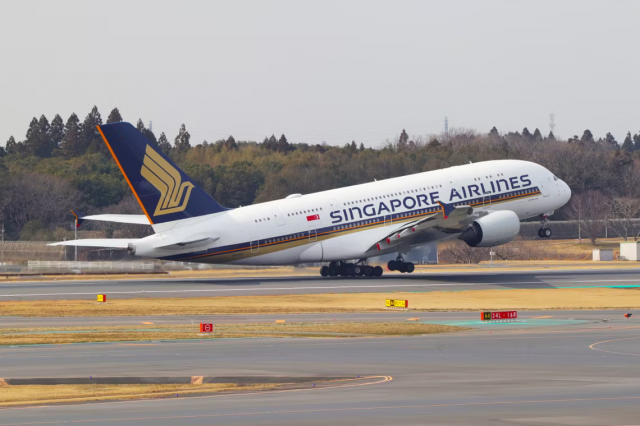 新加坡航空恢复空客a380飞往日本成田机场