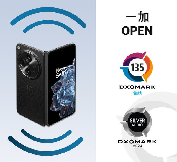 一加Open DXO音频测试得分135，折叠手机音频榜上勇夺亚军