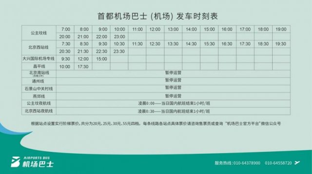 北京首都机场大巴时刻表2023(北京首都机场大巴时刻表2023昌平)