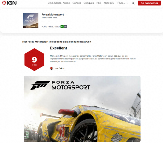 《极限竞速Motorsport》尊享版IGN高分好评，今晚解锁，体验极致赛车盛宴