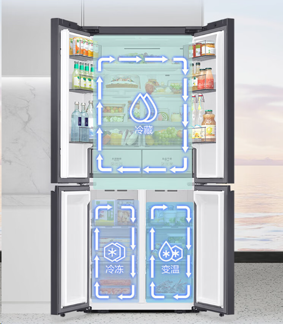 三星BESPOKE缤色铂格冰箱：超薄灵嵌，AI节能，引领家电新潮流