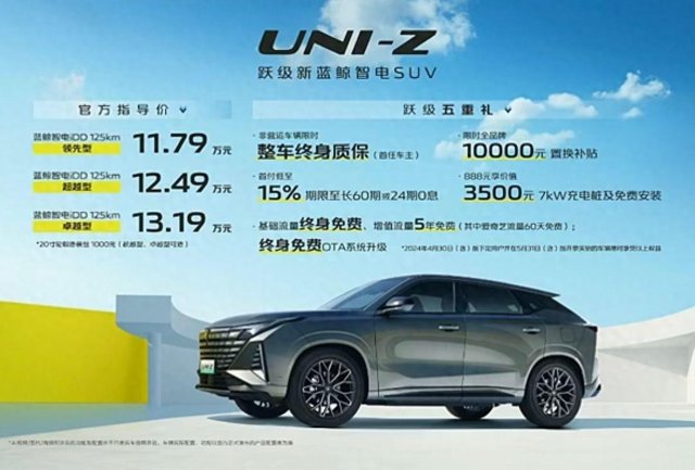 长安UNI-Z售价11.79-13.19万元，新蓝鲸动力能否引领市场风向
