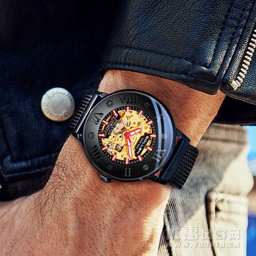 梭伦镂空机械手表，男人配饰网红手表分享